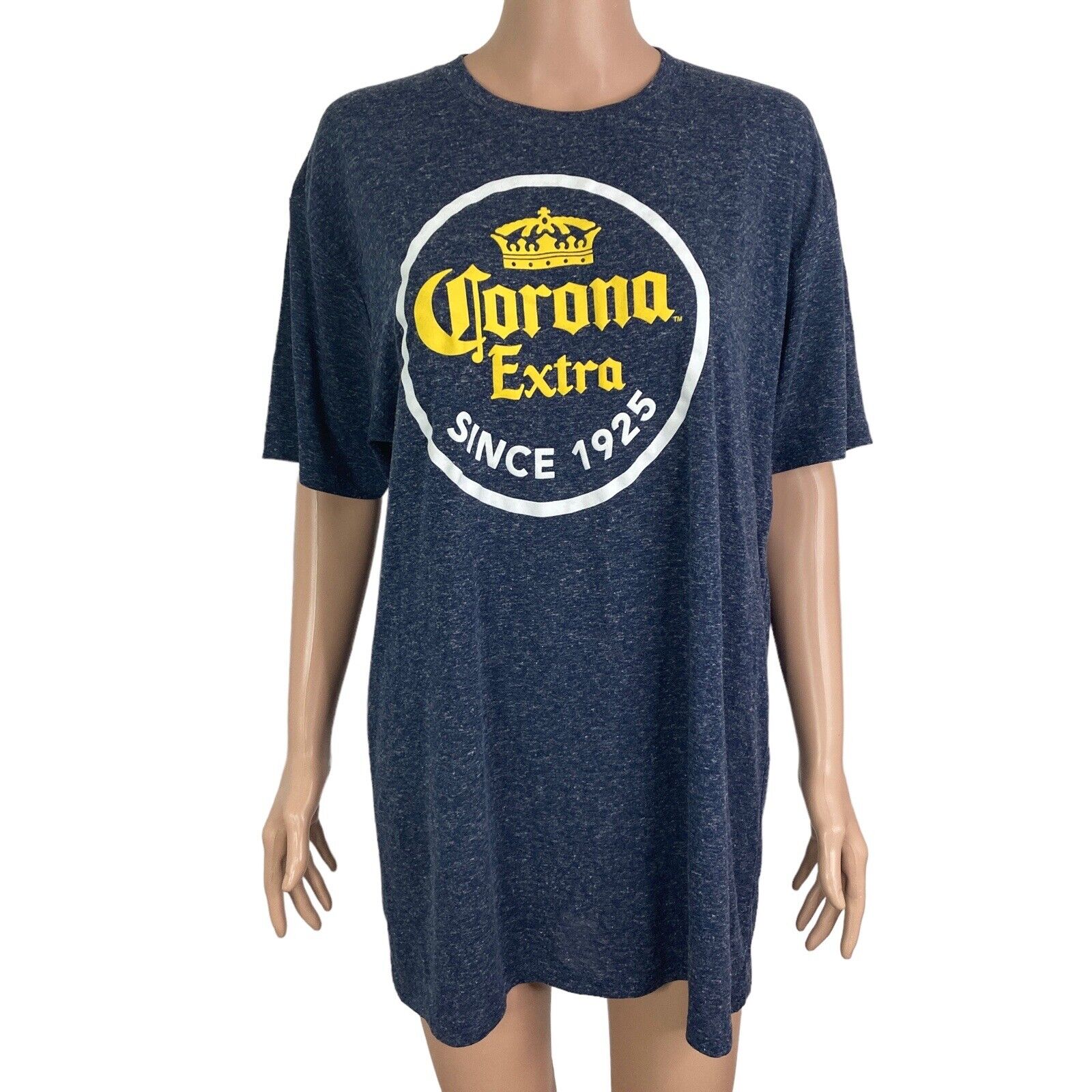 Corona Extra Beer Tshirt Mens Xl Multicolored Logo Stretch Short Sleeve